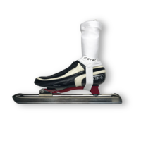 Icetec | Shorttrack Snijvaste Enkelsokjes over de schoen (klittenband sluiting) - wit